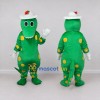 Custom Green and Yellow Dinosaur Character with a Hat Mascot Costume Adult Full Body Suit for School Events Custom Green and Yellow Dinosaur Character with a Hat Mascot Costume Adult Full Body Suit for School Events