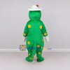 Custom Green and Yellow Dinosaur Character with a Hat Mascot Costume Adult Full Body Suit for School Events Custom Green and Yellow Dinosaur Character with a Hat Mascot Costume Adult Full Body Suit for School Events