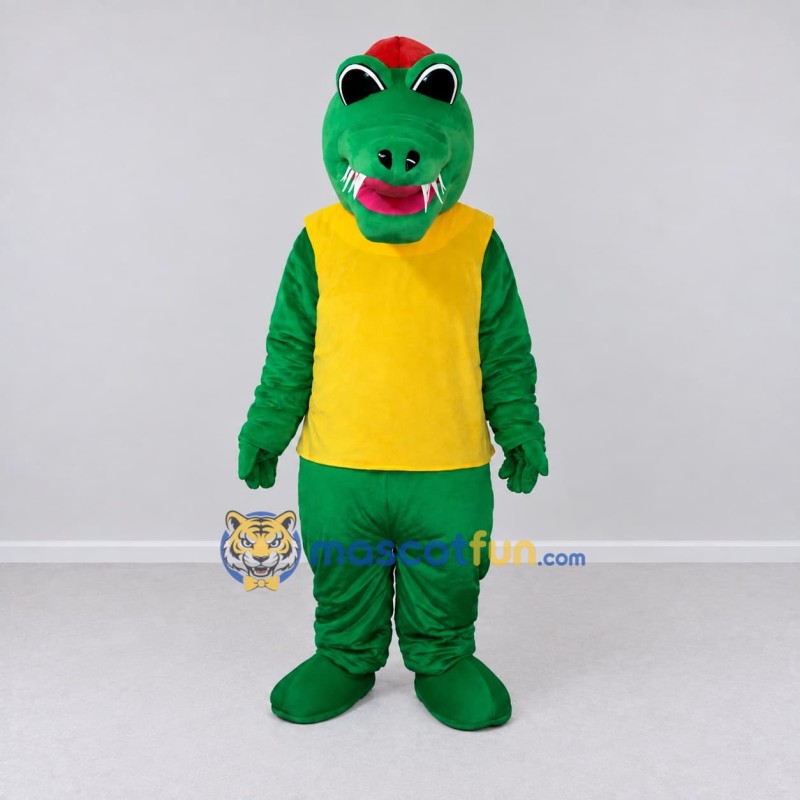 Custom Green and Yellow Dinosaur Character Mascot Costume Adult Full Body Suit for Dinosaur Events Custom Green and Yellow Dinosaur Character Mascot Costume Adult Full Body Suit for Dinosaur Events