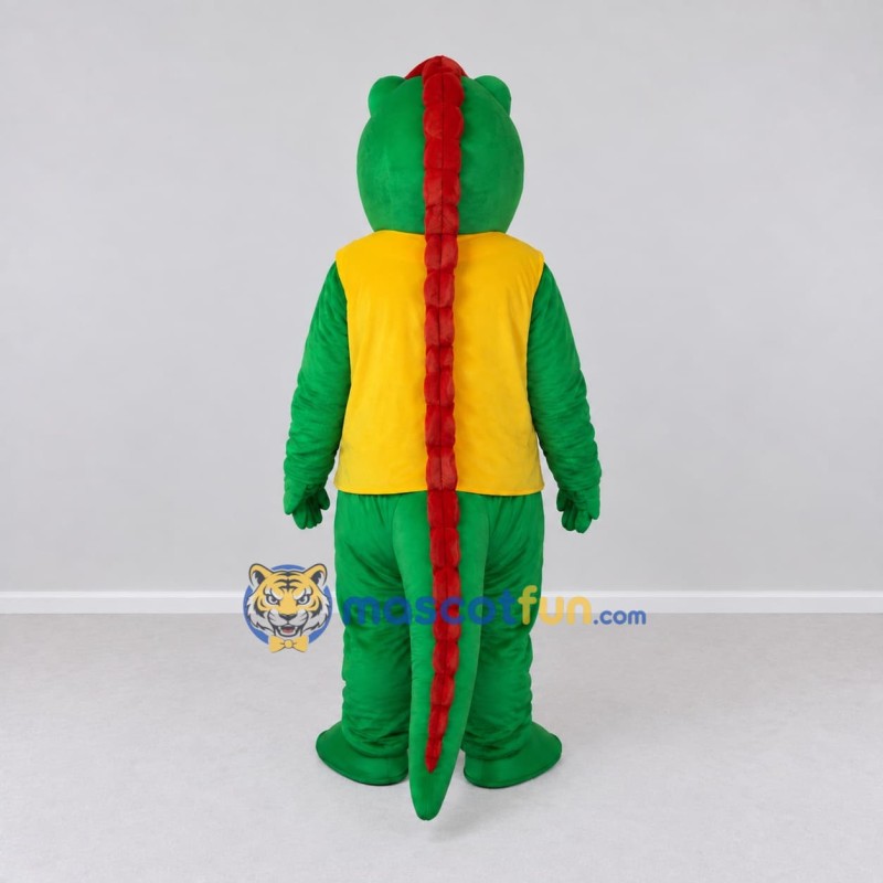 Custom Green and Yellow Dinosaur Character Mascot Costume Adult Full Body Suit for Dinosaur Events Custom Green and Yellow Dinosaur Character Mascot Costume Adult Full Body Suit for Dinosaur Events