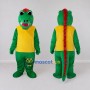 Custom Green and Yellow Dinosaur Character Mascot Costume Adult Full Body Suit for Dinosaur Events
