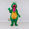 Custom Green and Yellow Crocodile Character Mascot Costume Adult Full Body Suit for Wildlife Events