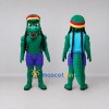Custom Green and Purple Crocodile with a Striped Hat Mascot Costume Adult Full Body Suit for Theme Parties Custom Green and Purple Crocodile with a Striped Hat Mascot Costume Adult Full Body Suit for Theme Parties