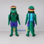 Custom Green and Purple Crocodile with a Striped Hat Mascot Costume Adult Full Body Suit for Theme Parties