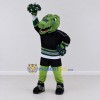 Custom Green and Black Crocodile Cheerleader Mascot Costume Adult Full Body Suit for Sports Events Custom Green and Black Crocodile Cheerleader Mascot Costume Adult Full Body Suit for Sports Events