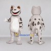 Custom Gray and White Spotted Gecko Character Mascot Costume Adult Full Body Suit for Wildlife Events