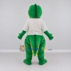 Custom Green and White Crocodile Character in a Shirt Mascot Costume Adult Full Body Suit for School Events Custom Green and White Crocodile Character in a Shirt Mascot Costume Adult Full Body Suit for School Events