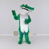 Custom Green and White Crocodile Mascot Costume Adult Full Body Suit for Wildlife Events Custom Green and White Crocodile Mascot Costume Adult Full Body Suit for Wildlife Events