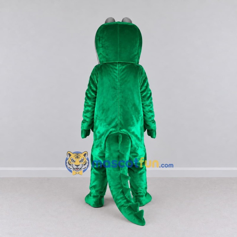 Custom Green and White Crocodile Mascot Costume Adult Full Body Suit for Wildlife Events Custom Green and White Crocodile Mascot Costume Adult Full Body Suit for Wildlife Events