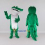 Custom Green and White Crocodile Mascot Costume Adult Full Body Suit for Wildlife Events