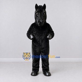 Custom Black Horse Mascot Costume Adult Full Body Suit for Farm Events Custom Black Horse Mascot Costume Adult Full Body Suit for Farm Events
