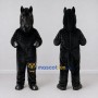 Custom Black Horse Mascot Costume Adult Full Body Suit for Farm Events