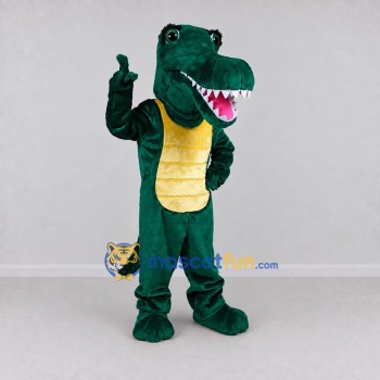Custom Dark Green and Yellow Crocodile Character Mascot Costume Adult Full Body Suit for Wildlife Events Custom Dark Green and Yellow Crocodile Character Mascot Costume Adult Full Body Suit for Wildlife Events
