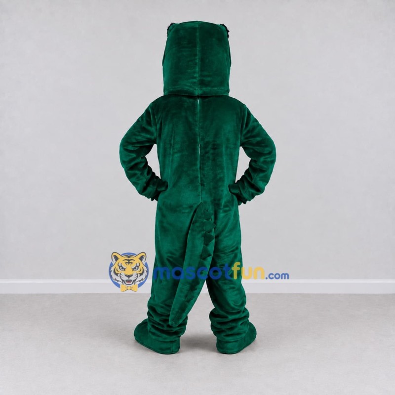 Custom Dark Green and Yellow Crocodile Character Mascot Costume Adult Full Body Suit for Wildlife Events