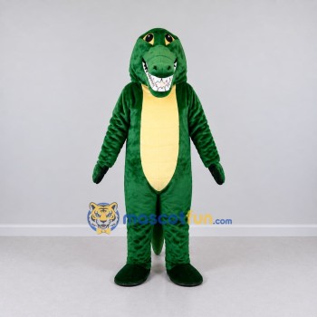 Custom Green and Yellow Crocodile Character Mascot Costume Adult Full Body Suit for Wildlife Events Custom Green and Yellow Crocodile Character Mascot Costume Adult Full Body Suit for Wildlife Events