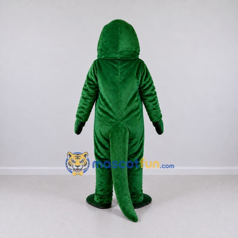 Custom Green and Yellow Crocodile Character Mascot Costume Adult Full Body Suit for Wildlife Events