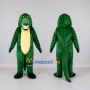 Custom Green and Yellow Crocodile Character Mascot Costume Adult Full Body Suit for Wildlife Events
