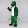 Custom Dark Green and White Crocodile Character Mascot Costume Adult Full Body Suit for Wildlife Events
