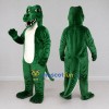 Custom Dark Green and White Crocodile Character Mascot Costume Adult Full Body Suit for Wildlife Events