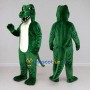 Custom Dark Green and White Crocodile Character Mascot Costume Adult Full Body Suit for Wildlife Events