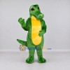 Custom Green and Yellow Crocodile Character Mascot Costume Adult Full Body Suit for Wildlife Events