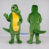 Custom Green and Yellow Crocodile Character Mascot Costume Adult Full Body Suit for Wildlife Events