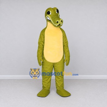 Custom Olive Green and Yellow Crocodile Character Mascot Costume Adult Full Body Suit for Wildlife Events Custom Olive Green and Yellow Crocodile Character Mascot Costume Adult Full Body Suit for Wildlife Events