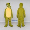 Custom Olive Green and Yellow Crocodile Character Mascot Costume Adult Full Body Suit for Wildlife Events