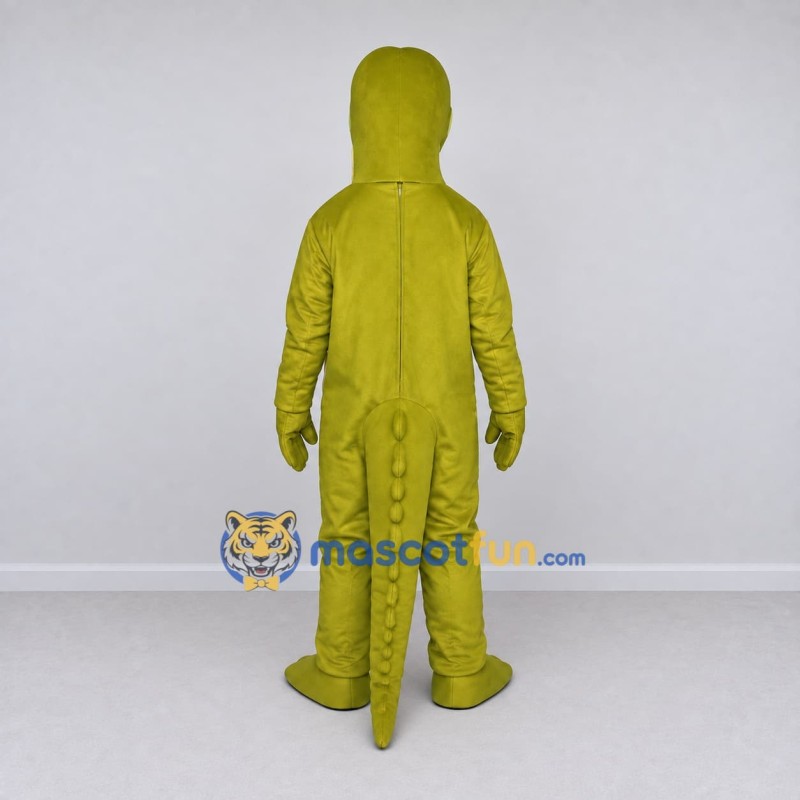 Custom Olive Green and Yellow Crocodile Character Mascot Costume Adult Full Body Suit for Wildlife Events Custom Olive Green and Yellow Crocodile Character Mascot Costume Adult Full Body Suit for Wildlife Events