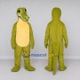 Custom Olive Green and Yellow Crocodile Character Mascot Costume Adult Full Body Suit for Wildlife Events