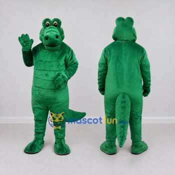 Custom Green Crocodile Character Mascot Costume Adult Full Body Suit for Wildlife Events