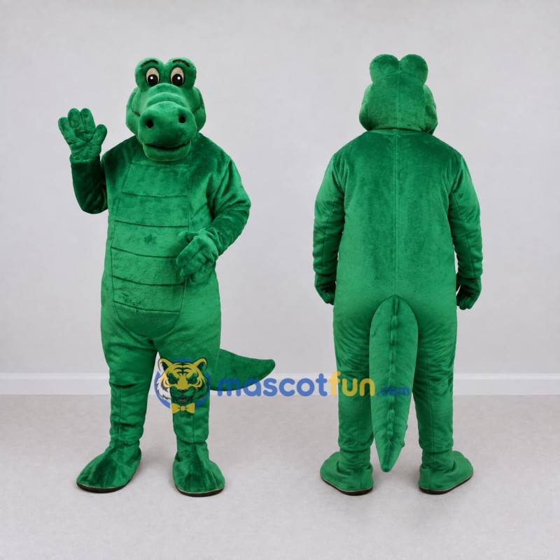 Custom Green Crocodile Character Mascot Costume Adult Full Body Suit for Wildlife Events Custom Green Crocodile Character Mascot Costume Adult Full Body Suit for Wildlife Events