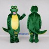 Custom Green and Yellow Crocodile Character Mascot Costume Adult Full Body Suit for Wildlife Events