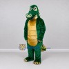 Custom Dark Green and Gold Crocodile Character Mascot Costume Adult Full Body Suit for Wildlife Events