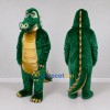 Custom Dark Green and Gold Crocodile Character Mascot Costume Adult Full Body Suit for Wildlife Events