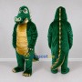 Custom Dark Green and Gold Crocodile Character Mascot Costume Adult Full Body Suit for Wildlife Events