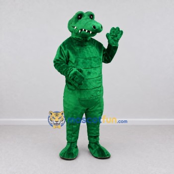 Custom Green Crocodile Character Mascot Costume Adult Full Body Suit for Wildlife Events Custom Green Crocodile Character Mascot Costume Adult Full Body Suit for Wildlife Events