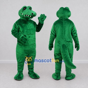Custom Green Crocodile Character Mascot Costume Adult Full Body Suit for Wildlife Events