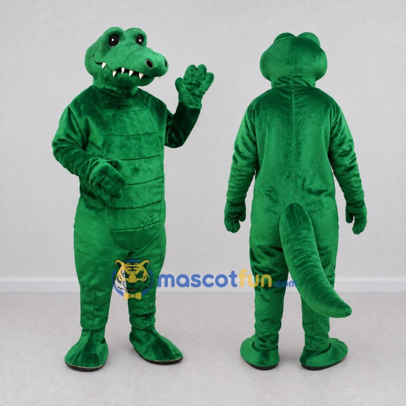 Custom Green Crocodile Character Mascot Costume Adult Full Body Suit for Wildlife Events Custom Green Crocodile Character Mascot Costume Adult Full Body Suit for Wildlife Events