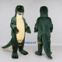 Custom Dark Green and Cream Tyrannosaurus Character Mascot Costume Adult Full Body Suit for Dinosaur Events
