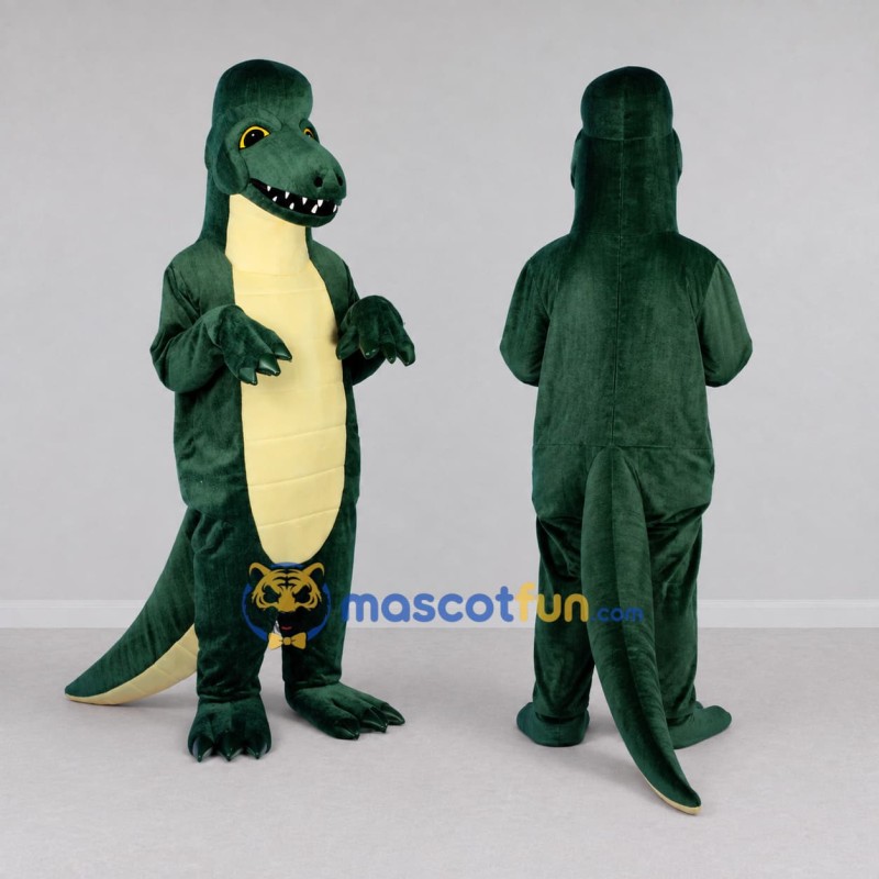 Custom Dark Green and Yellow Tyrannosaurus Character Mascot Costume Adult Full Body Suit for Dinosaur Events Custom Dark Green and Yellow Tyrannosaurus Character Mascot Costume Adult Full Body Suit for Dinosaur Events