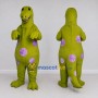 Custom Green and Purple Spotted Dinosaur Character Mascot Costume Adult Full Body Suit for Dinosaur Events