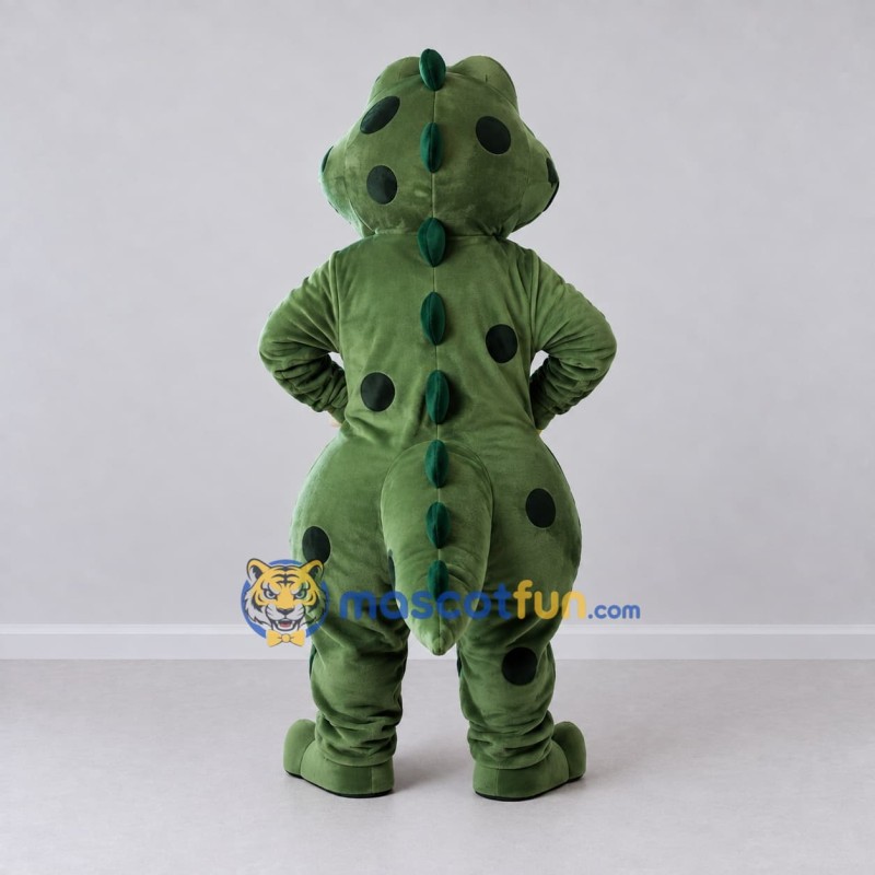 Custom Green and Black Spotted Frog Character Mascot Costume Adult Full Body Suit for Frog Events Custom Green and Black Spotted Frog Character Mascot Costume Adult Full Body Suit for Frog Events
