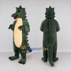 Custom Dark Green and Cream Spiky Dinosaur Character Mascot Costume Adult Full Body Suit for Dinosaur Events