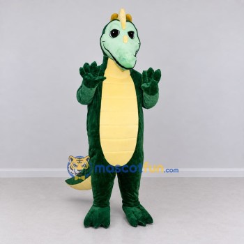 Custom Green and Yellow Dragon Character Mascot Costume Adult Full Body Suit for Theme Parties Custom Green and Yellow Dragon Character Mascot Costume Adult Full Body Suit for Theme Parties