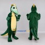 Custom Green and Yellow Dragon Character Mascot Costume Adult Full Body Suit for Theme Parties