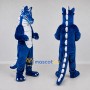 Custom Blue and White Dragon Character Mascot Costume Adult Full Body Suit for Theme Parties