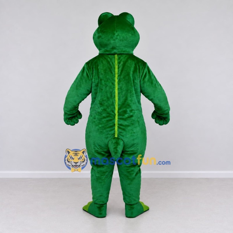 Custom Green and Yellow Frog Mascot Costume Adult Full Body Suit for School Events Custom Green and Yellow Frog Mascot Costume Adult Full Body Suit for School Events