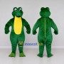 Custom Green and Yellow Frog Mascot Costume Adult Full Body Suit for School Events