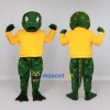 Custom Green and Yellow Frog Character in a Shirt Mascot Costume Adult Full Body Suit for School Events Custom Green and Yellow Frog Character in a Shirt Mascot Costume Adult Full Body Suit for School Events